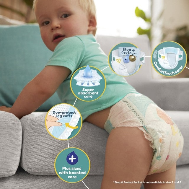 Pampers Baby-Dry nappies Size 4 (9-14kg), imported from the UK