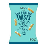 M&S Salt & Vinegar Twists 80g, imported from the UK