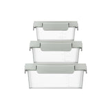 LocknLock NestnLock Sage Green food storage container set 3pc, UK version