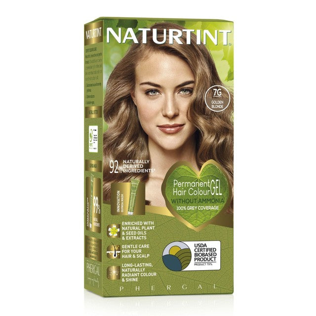 Naturtint Permanent Hair Colour Gel in Golden Blonde shade, imported from the UK