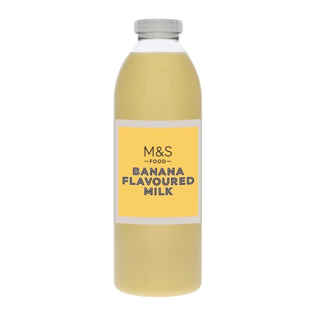 M&S banana flavoured milk drink 750ml, imported from the UK