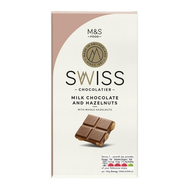 M&S Swiss Extra Fine Milk Chocolate with Hazelnuts