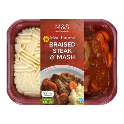 M&S Braised Steak & Mash with Onion Gravy Ready Meal 450g