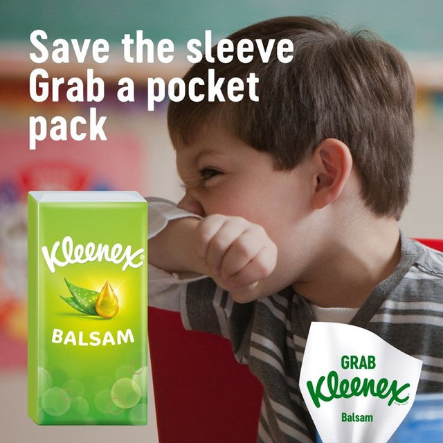 Kleenex Balsam tissues pocket pack, UK version