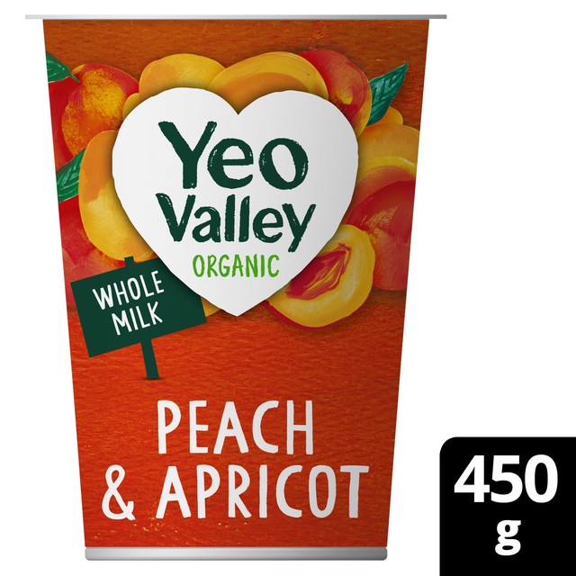 Yeo Valley peach and apricot yogurt 450g (British brand)