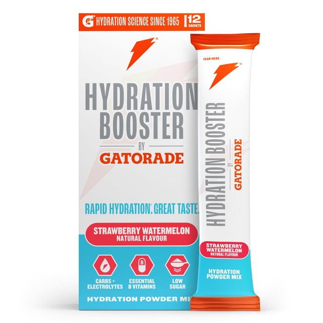 Gatorade strawberry watermelon hydration booster 12 sachets, UK version