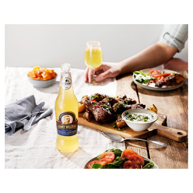 Henry Weston cloudy vintage cider 500ml, UK version