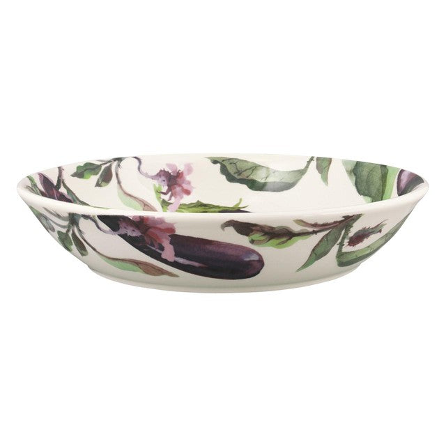Emma Bridgewater Aubergine & Flowers Medium Pasta Bowl - British product