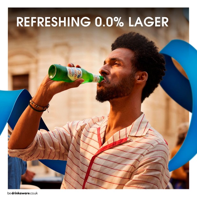 Peroni Nastro Azzurro 0% alcohol-free beer 4 x 330ml, imported from the UK