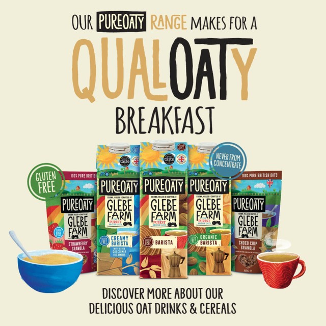 Glebe Farm strawberry oat granola 325g, UK version