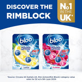 Bloo lemon toilet rim blocks 2 x 50g - British product