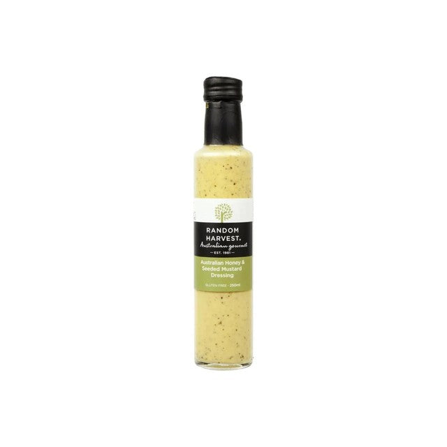 Random Harvest honey seeded mustard dressing 250ml, imported from the UK
