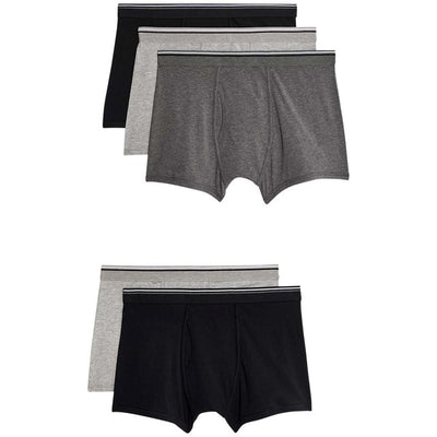 M&S Cotton Marl Trunks Grey Medium Men's Cotton Underwear