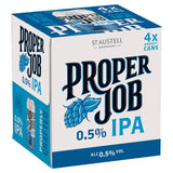 Proper Job IPA 0.5% low alcohol beer 4 x 440ml cans, imported from the UK
