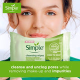 Simple Kind to Skin Biodegradable Face Wipes 25 Pack (British brand)
