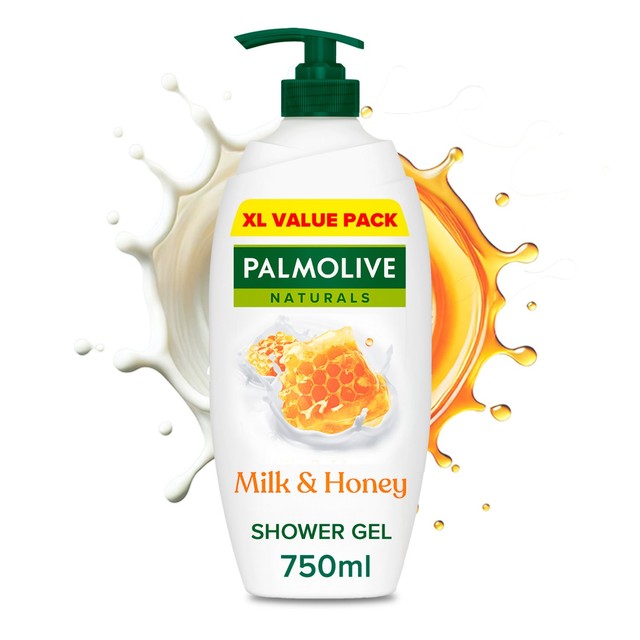 Palmolive Milk & Honey Body Wash 750ml, imported from the UK