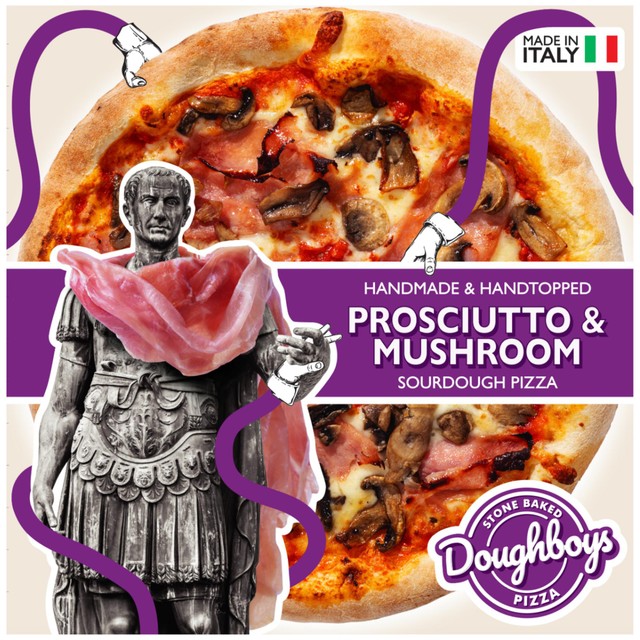 Doughboys Prosciutto and Mushroom pizza 390g - British product