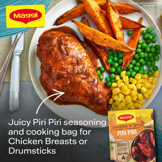 Maggi Smoky Piri Piri recipe mix 27g, imported from the UK