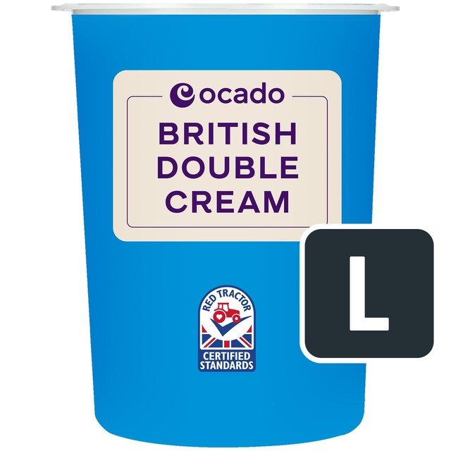 Ocado double cream, imported from the UK