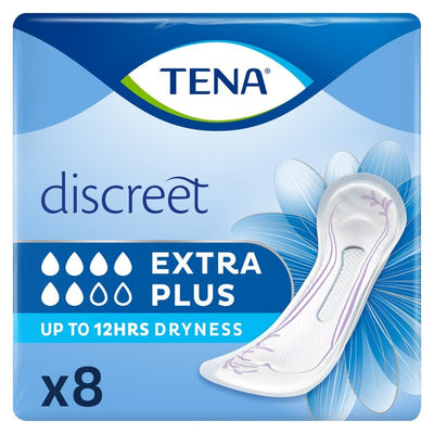 TENA Discreet Extra Plus Incontinence Pads 8 per pack