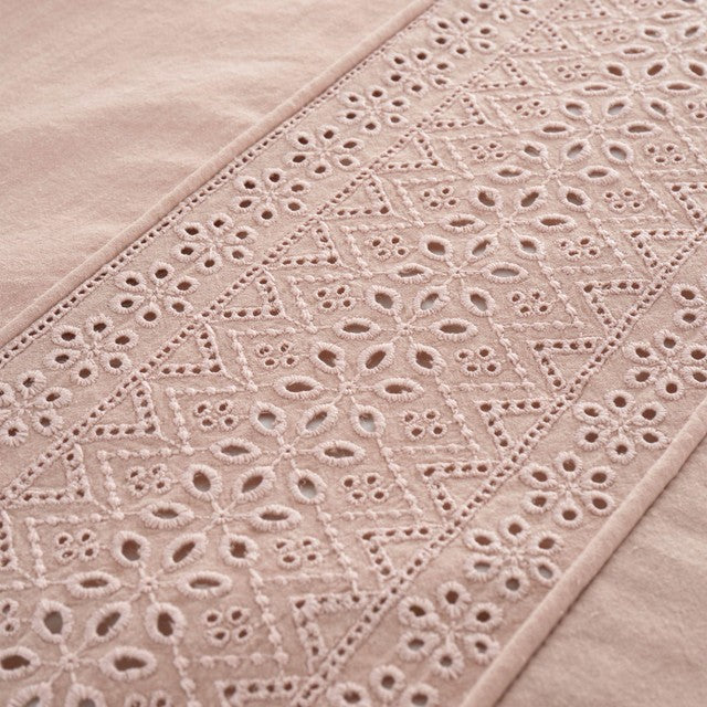 Catherine Lansfield Broderie Anglaise Single Duvet Set - British product