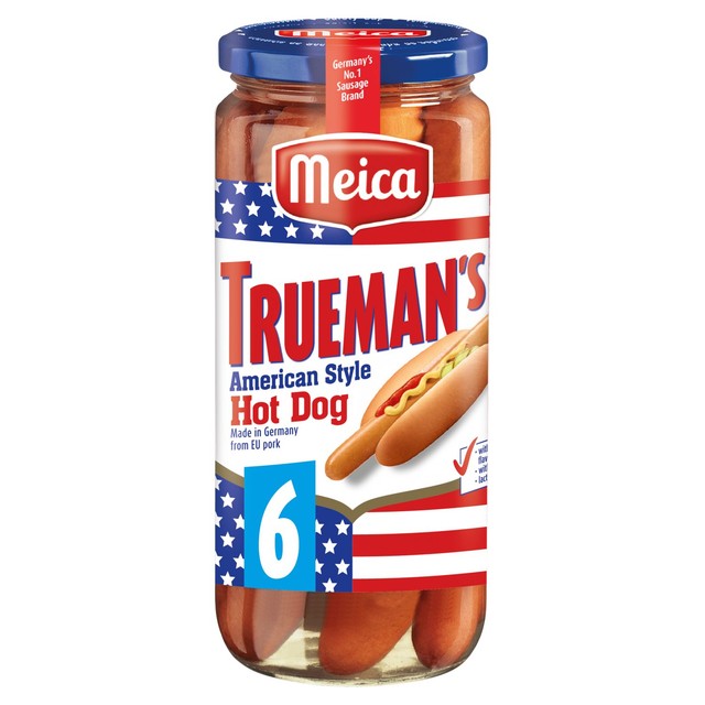 Meica pork hot dog sausages 540g, imported from the UK