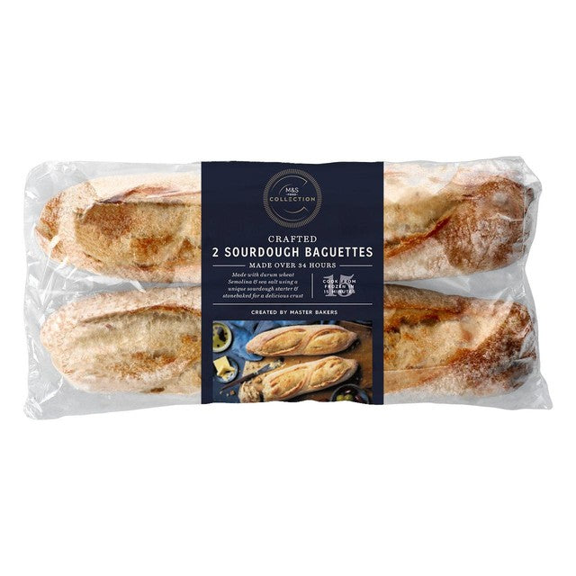 M&S frozen sourdough baguettes 2 per pack, imported from the UK