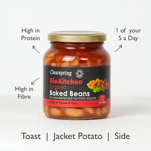 Clearspring baked beans in unsweetened tomato sauce 350g - British product