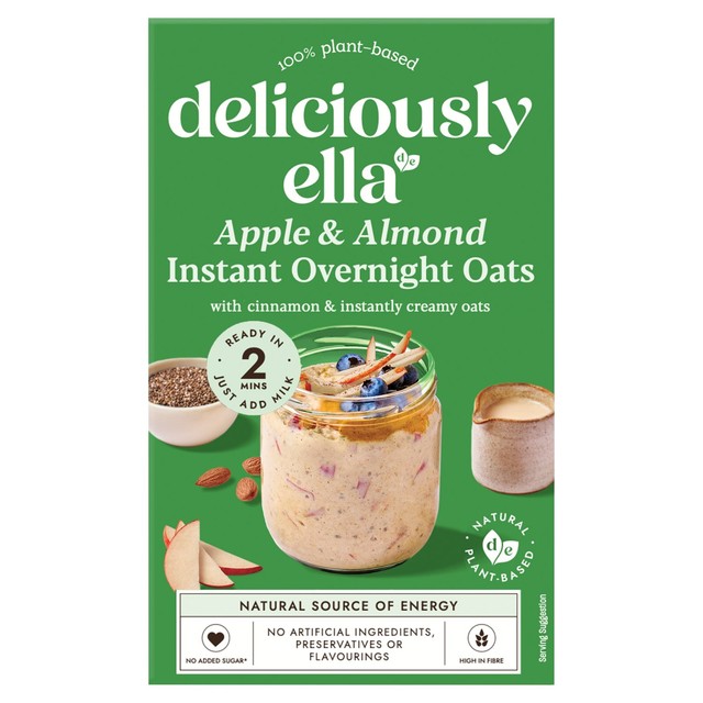 Deliciously Ella apple almond instant overnight oats 360g - British product