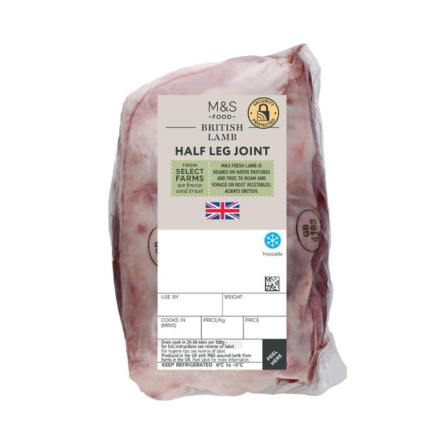 M&S bone-in half lamb leg 1.1kg, imported from the UK