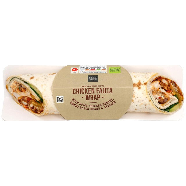 M&S chicken fajita wrap, imported from the UK