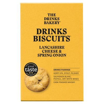 The Drinks Bakery Lancashire Cheese Spring Onion Savoury Biscuits 110g