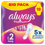 Always Platinum Long Sanitary Towels with Wings Size 2 - British product