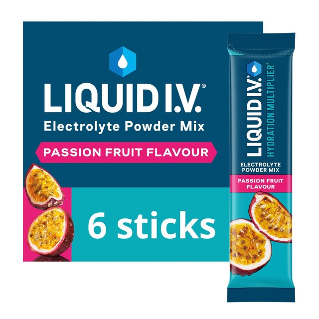 Unilever Liquid I.V. passion fruit hydration sachets 6x16g, UK version