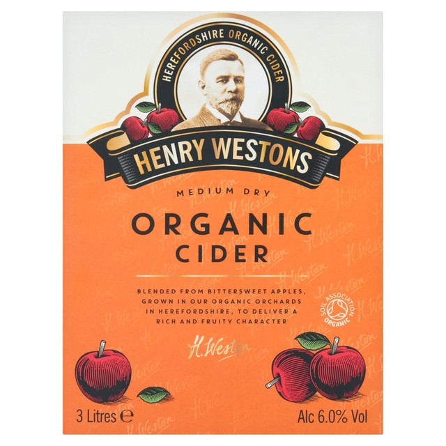 Henry Weston organic still cider 3L, UK version