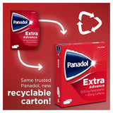 Panadol Extra Advance 500mg paracetamol caffeine tablets 16 tablets, imported from the UK