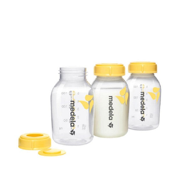 Medela breastmilk storage bottles with lid pack of 3, imported from the UK
