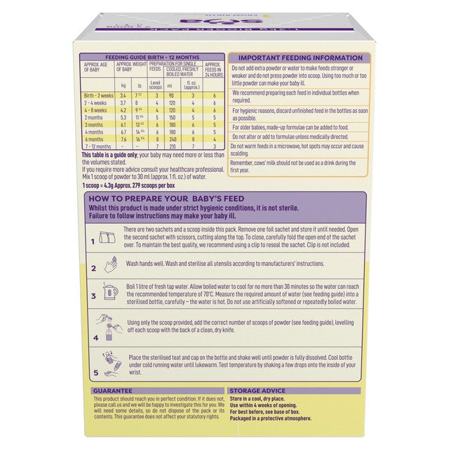 SMA First Infant Milk Powder Stage 1 1.2kg (British brand)