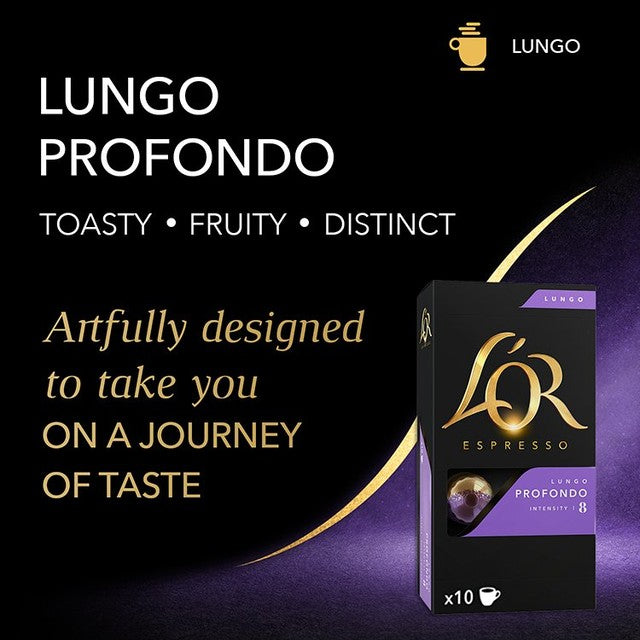 L'OR Lungo Profondo Coffee Capsules 10 pack, UK version