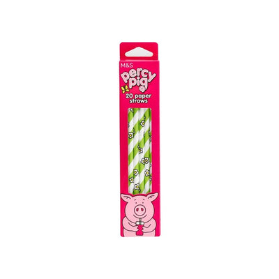 Pailles en papier M&S Percy Pig, lot de 20
