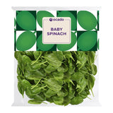 Ocado washed baby spinach 220g, imported from the UK