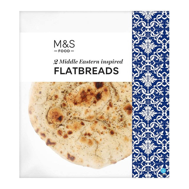 M&S Middle Eastern inspired flatbreads 200g, imported from the UK