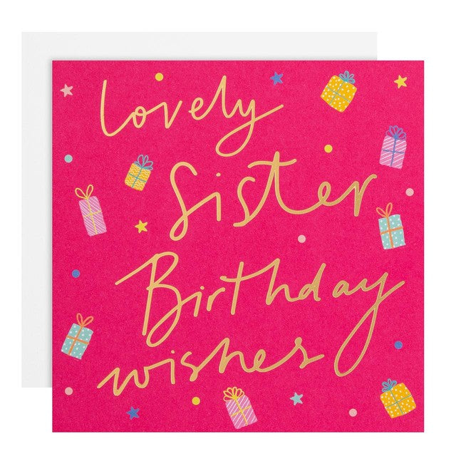 M&S sister birthday card 15cm x 15cm, imported from the UK