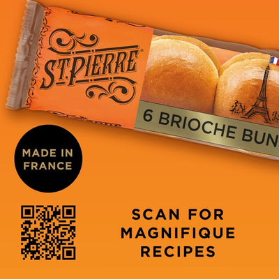 St Pierre Sliced Brioche Buns 6 Pack