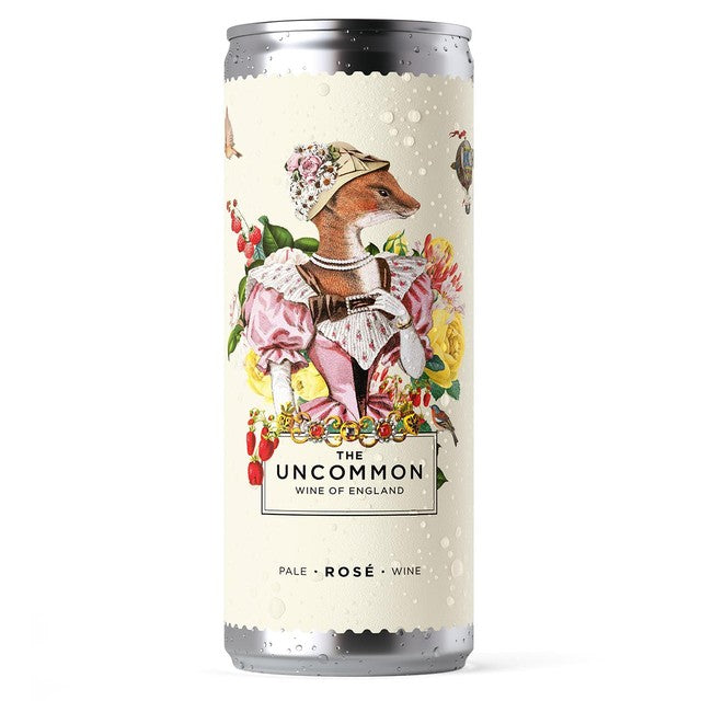 The Uncommon English Rose pale rosé wine 250ml can (British brand)