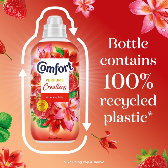 Comfort fabric conditioner strawberry and lily 30 washes - British product