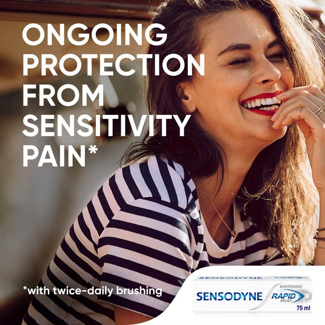 Sensodyne Rapid Relief Sensitive Whitening Toothpaste 75ml (British brand)