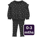 M&S floral sweat outfit grey 0-3 months, imported from the UK