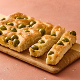 Pasta Evangelists olive focaccia 200g, imported from the UK