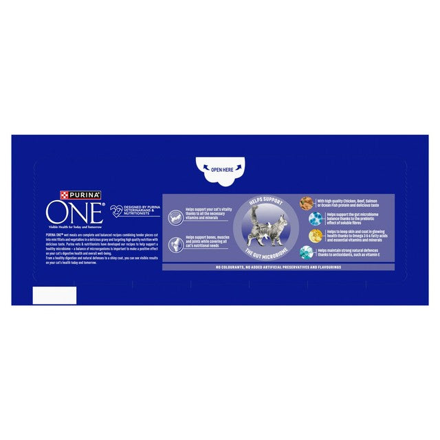 Purina One Senior cat food mixed selection 40x85g, imported from the UK